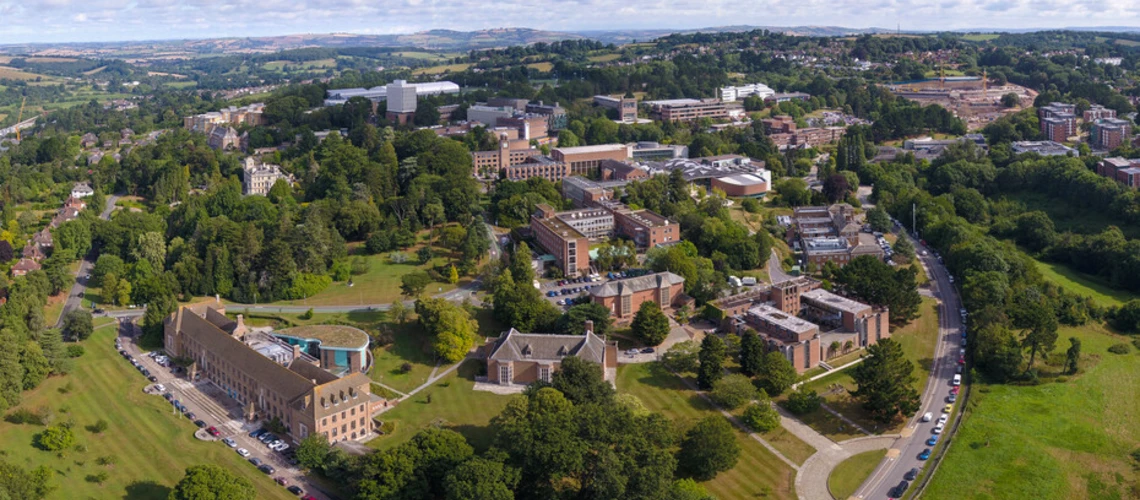 A panorama of Streatham campus